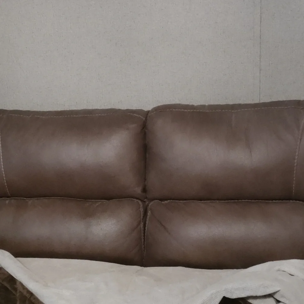 Anti slip thick velvet loveseat cover dark brown